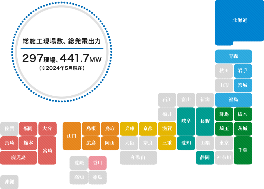 北海道から沖縄まで全国対応させて頂いております。